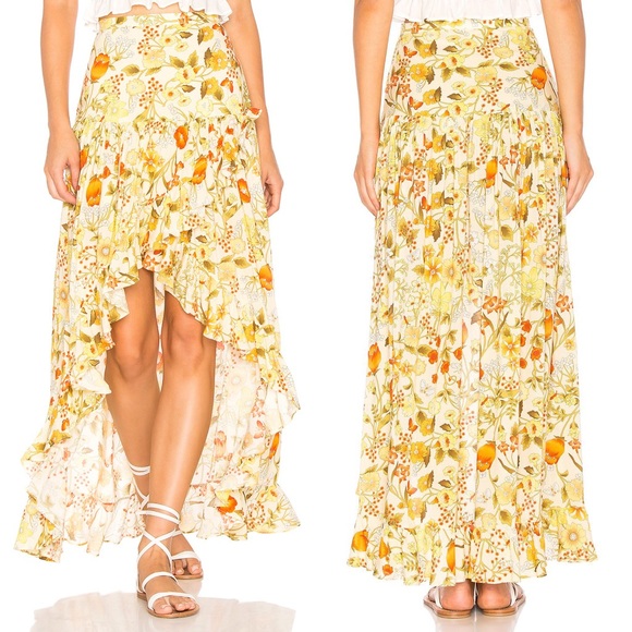 Spell Dresses & Skirts - Spell Sunflower Sayulita Split Frill Skirt